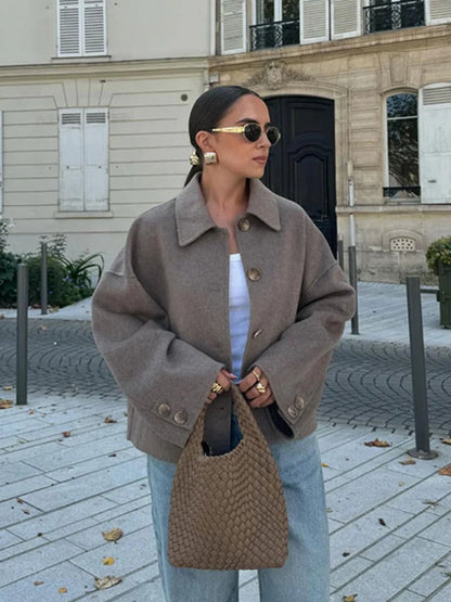 Elegante gesteppte Reversjacke für Übergangsjahreszeiten