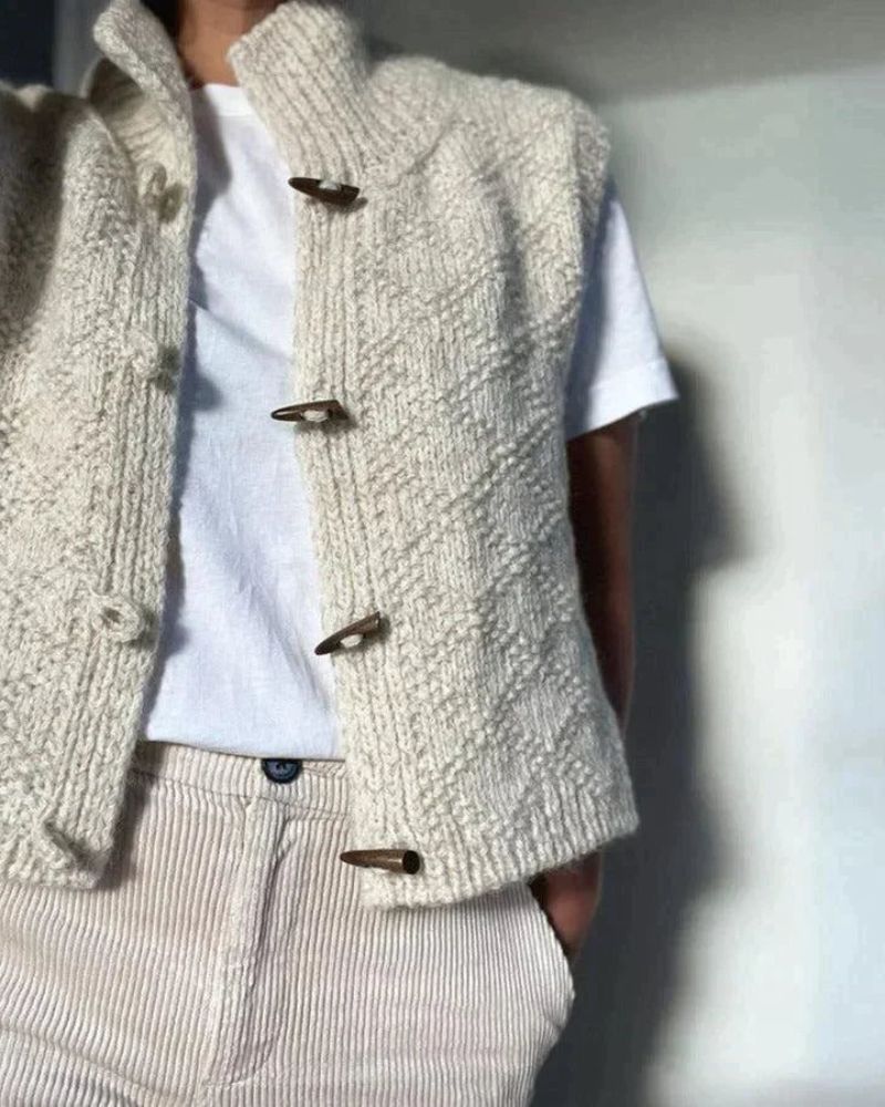 Schicke ärmellose Strickweste für stilvolles Layering