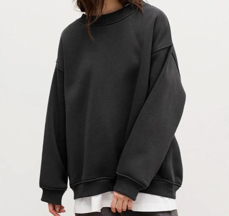 Gemütlicher übergroßer Strickpullover für lässiges Schichten