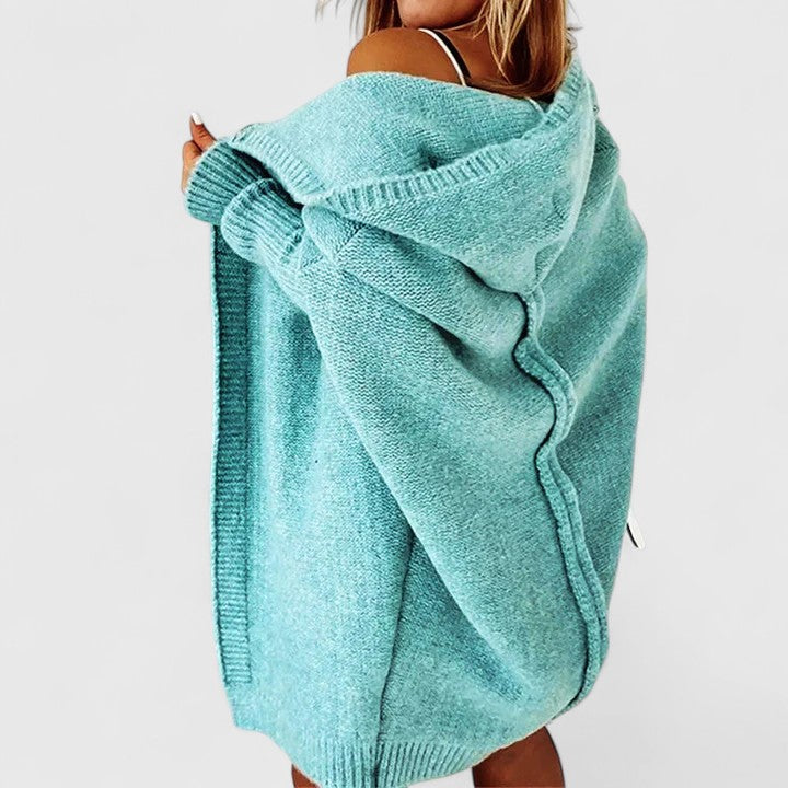 Gemütlicher leichter Strick-Cardigan-Pullover
