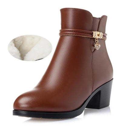 Elegante Fleecegefütterte Stiefeletten mit seitlichem Reißverschlussverschluss