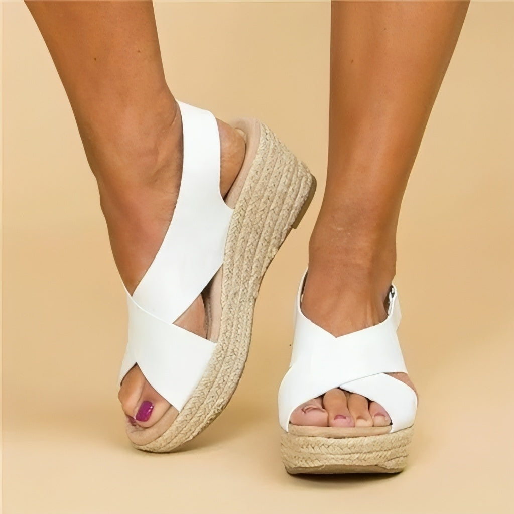 Bequeme Peeptoe-Sandale für Damen