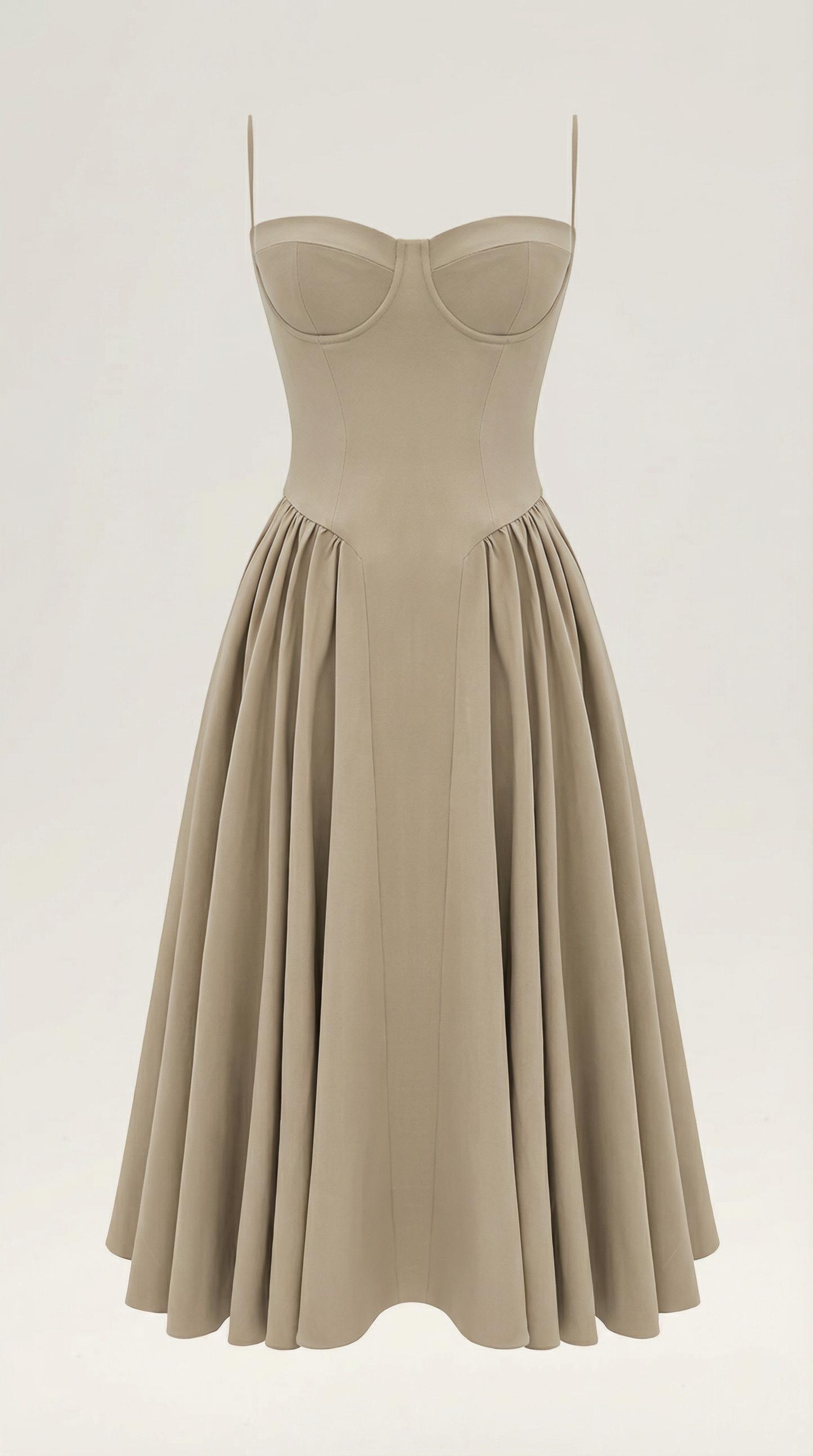 Damen Midikleid mit Blumenmuster und Korsett sowie herzförmigem Ausschnitt