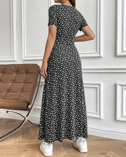 Elegantes bedrucktes Bodycon-Kleid