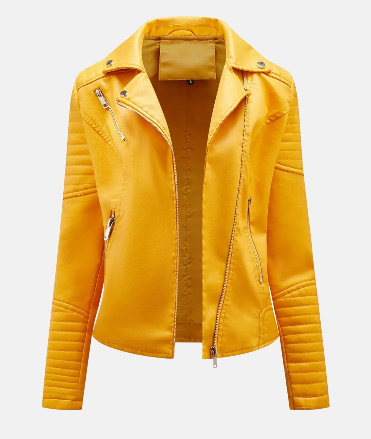 Schicke Damen Bikerjacke aus Kunstleder