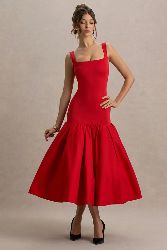 Schickes Damen-Elegantes Midikleid