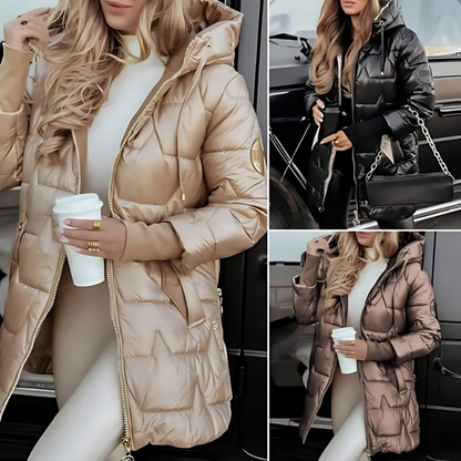 Gemütliche Steppjacke mit Kapuze für mühelosen Stil
