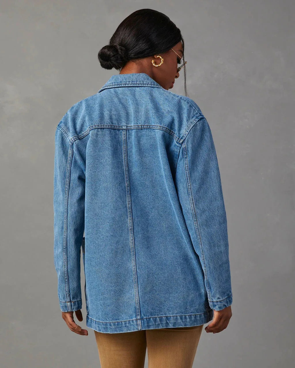 Elegante Damen Jeansblazer-Jacke für stilvolles Layering