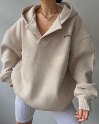 Gemütlicher Hoodie mit geradem Schnitt für Damen