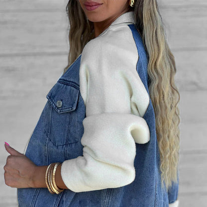 Klassische lässige Damen-Jeansjacke