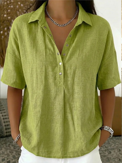 Bluse mit Kragen und Knopfleiste