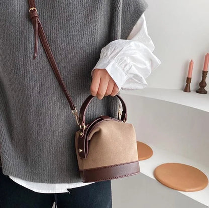 Retro Chic Eimer-Schultertasche