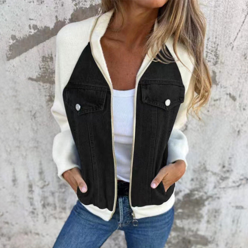 Klassische lässige Damen-Jeansjacke