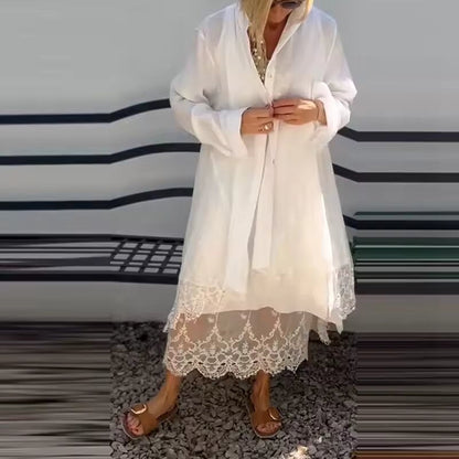 Spitzenkleid und Cardigan-Set für Damen
