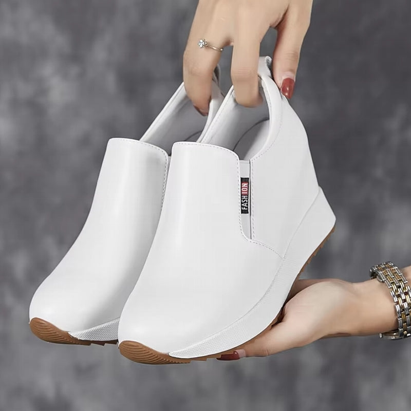 Schicke Stiefeletten aus echtem Leder mit Blockabsatz