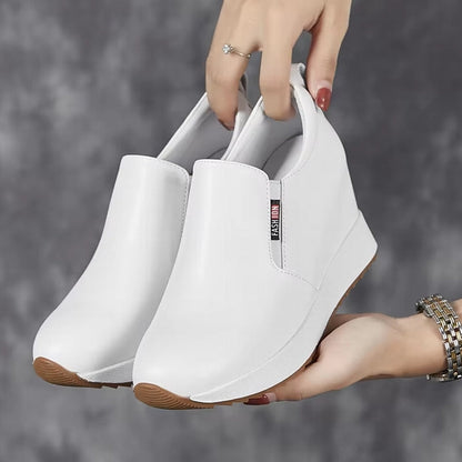 Schicke Stiefeletten aus echtem Leder mit Blockabsatz
