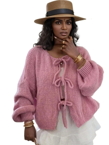 Gemütlicher weicher Strickcardigan für mühelosen Alltagsstil
