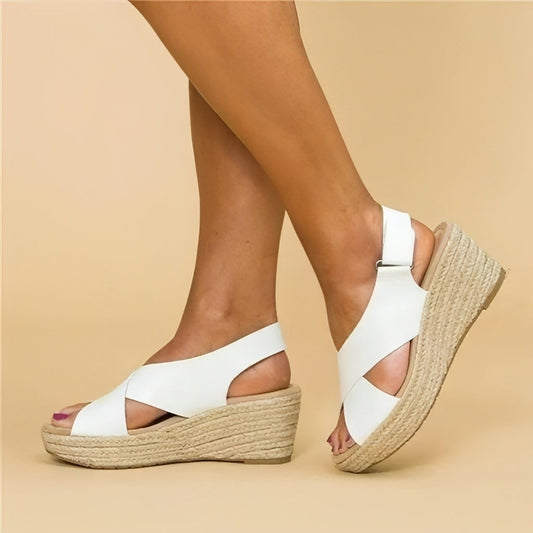 Bequeme Peeptoe-Sandale für Damen