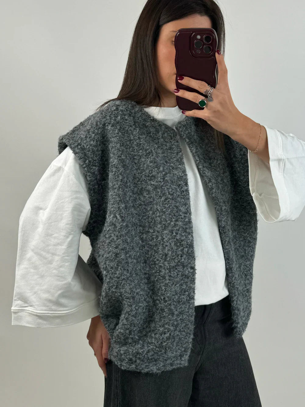 Nützliche ärmellose Weste mit mehreren Taschen