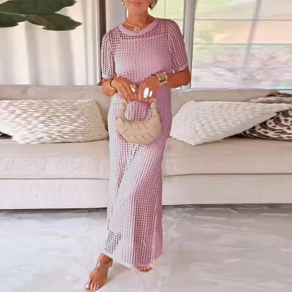 Schickes zweiteiliges Kleid mit Ausschnitten und rundem Ausschnitt