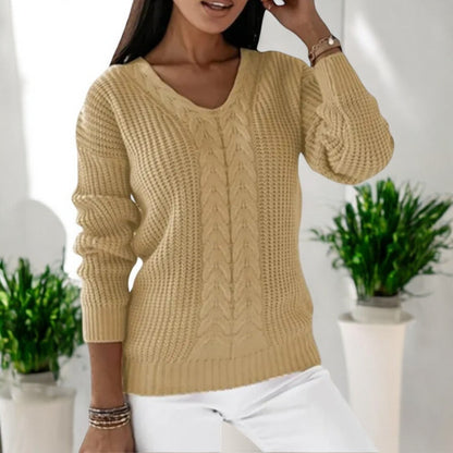 Gemütlicher skandinavischer Strickpullover für den Alltagsstil