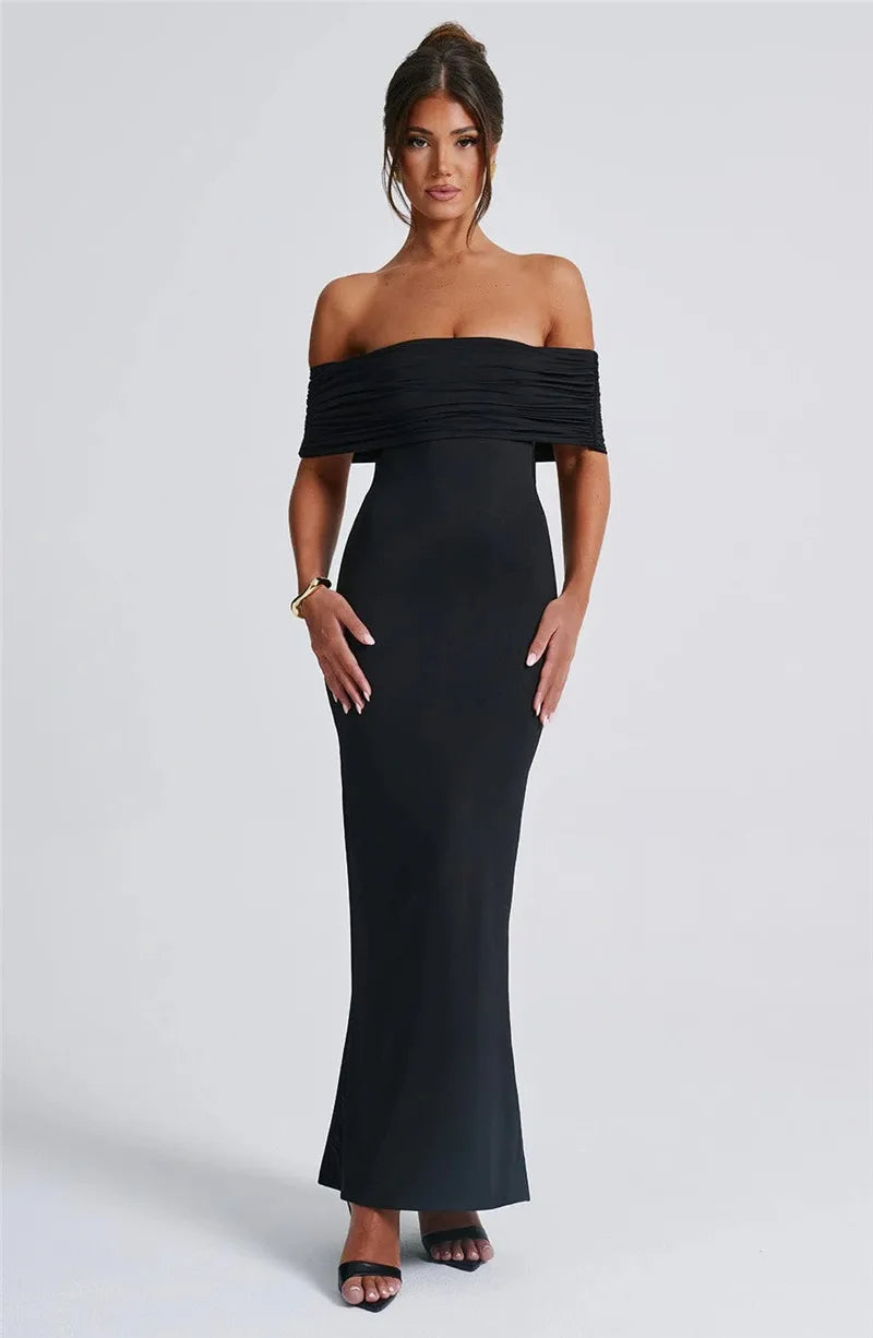Trägerloses, rückenfreies, sexy Maxikleid