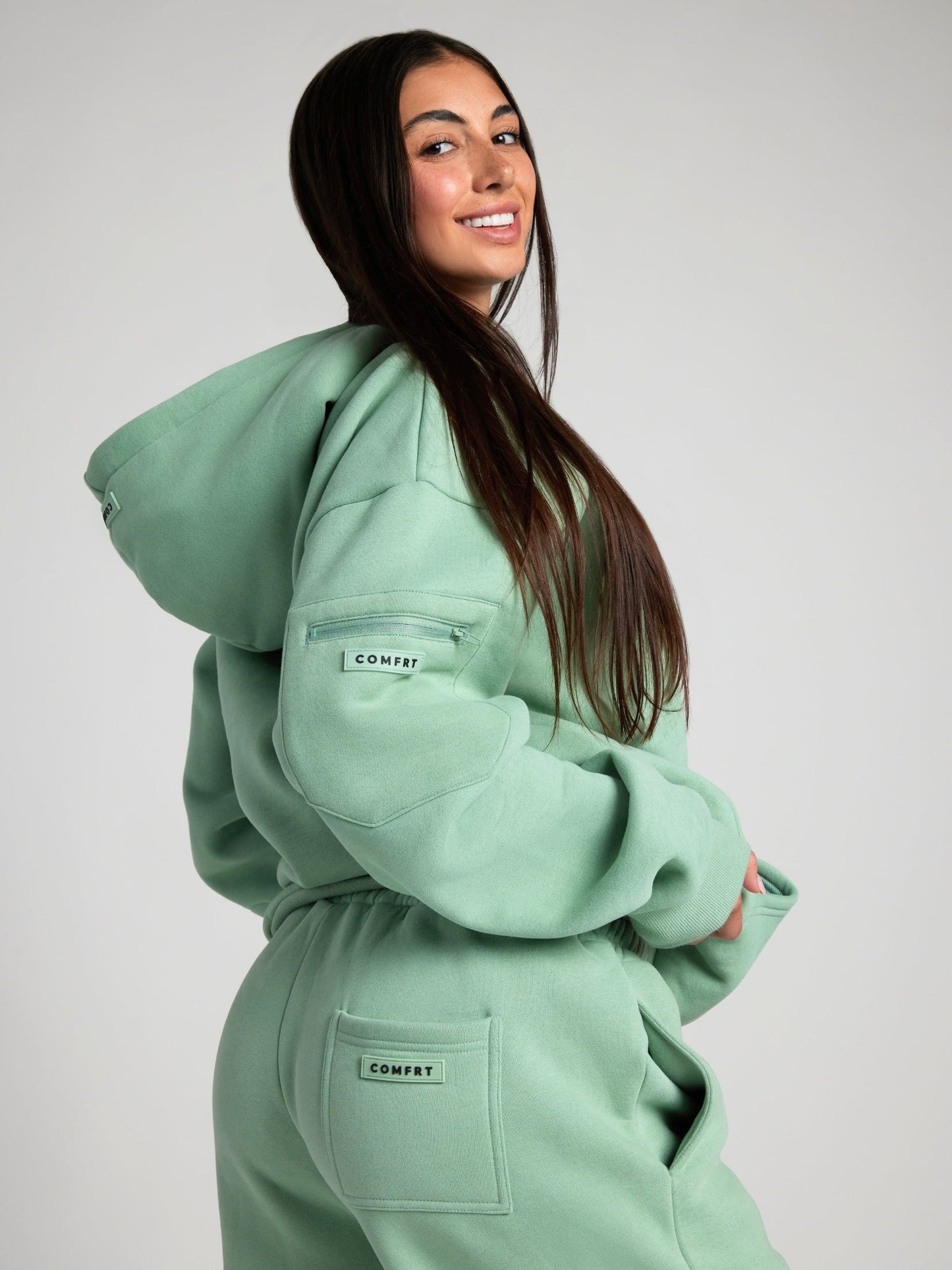 Gemütlicher Reise-Hoodie mit Flugmodus-Grafik