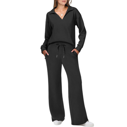Gemütliches Damen-Casual-Loungewear-Trainingsanzug-Set