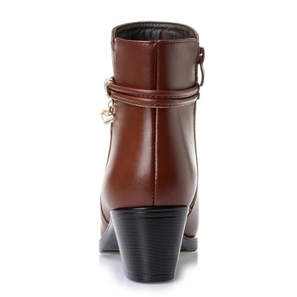 Elegante Fleecegefütterte Stiefeletten mit seitlichem Reißverschlussverschluss
