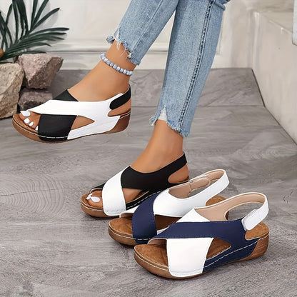 Leichte Komfort-Keilabsatz-Sandalen