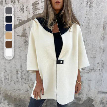 Schicke bicolor lange Jacke für elegante Lagenlooks