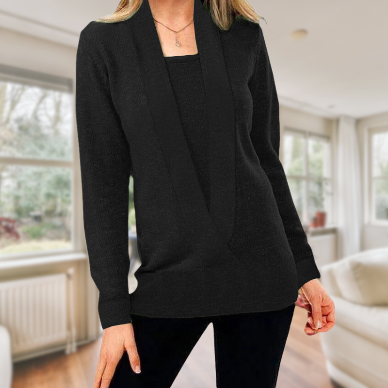 Judith® | Einfarbiger Langärmeliger Pullover