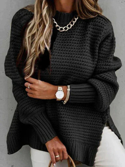 Gemütlicher Strickpullover mit elegantem Schnitt