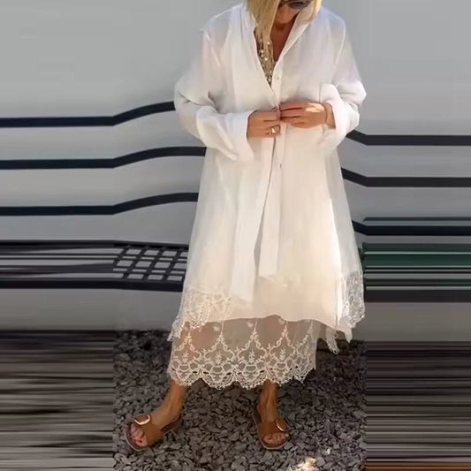 Spitzenkleid und Cardigan-Set für Damen