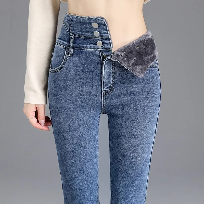 Friedrich® | Stylische High-Waist-Jeans mit Fleecefutter