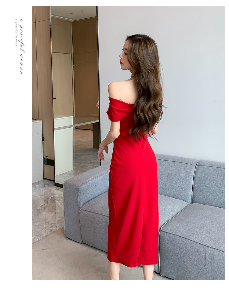 Elegantes schulterfreies Abendkleid für Damen