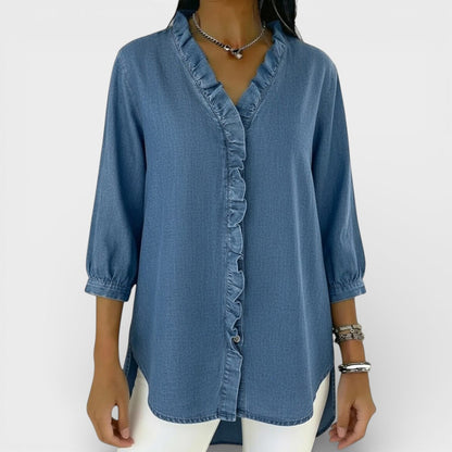 Elegante Bluse mit Rüschen