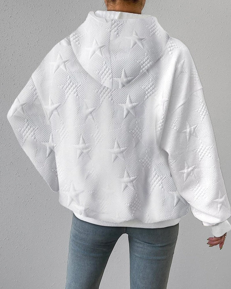 Lily® | Gemütliches Kapuzen-Sweatshirt mit strukturiertem Sterndesign