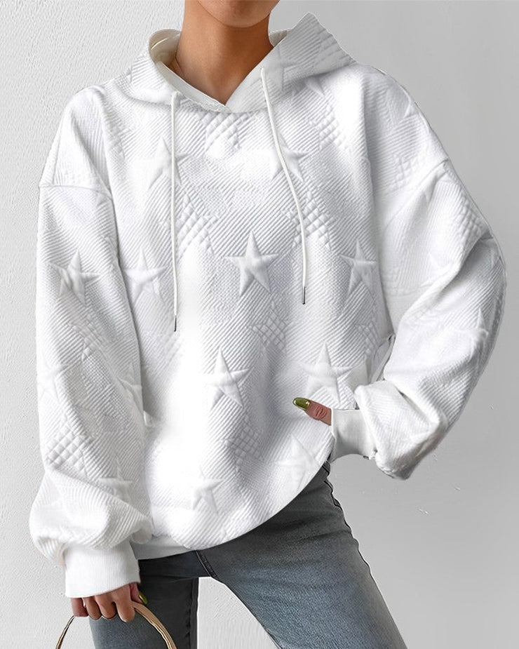 Lily® | Gemütliches Kapuzen-Sweatshirt mit strukturiertem Sterndesign