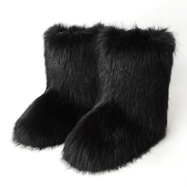 Mattierte Fluff Y2K Retro Stiefel