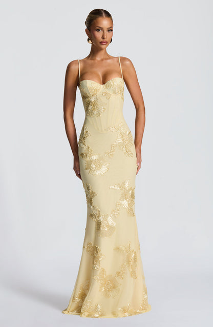 Elegantes Maxikleid für Damen mit Spaghettiträgern, Sommerhochzeitsgast