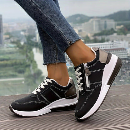 Bequeme orthopädische Seitenschuh-Sneaker mit dicker Sohle