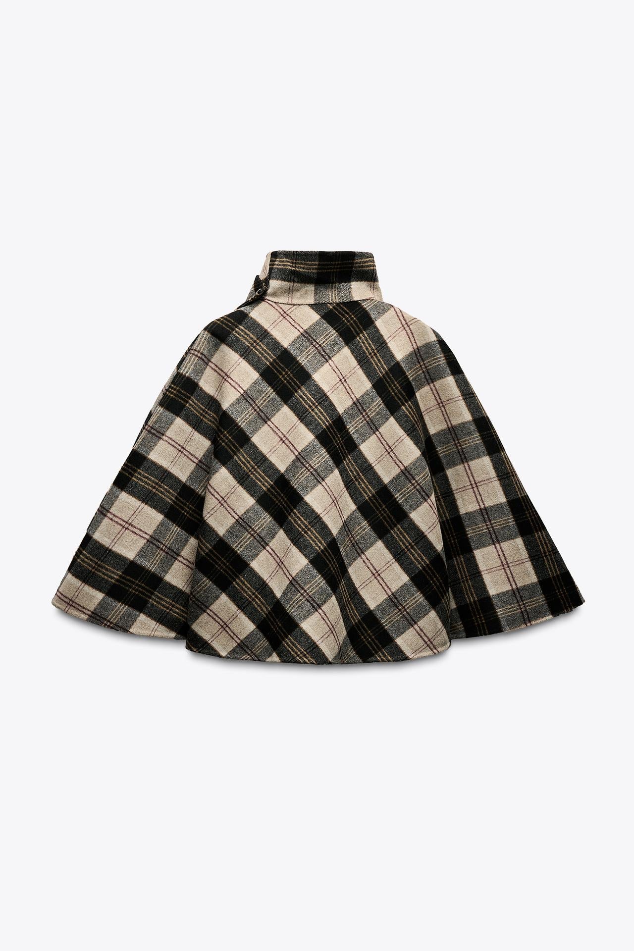 Schicker Karierter Umhangmantel für Stylisches Schichten