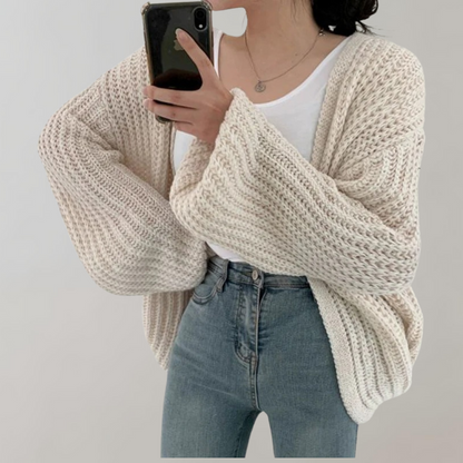 Gemütliche Grobstrickjacke für Damen