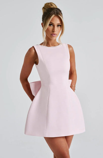 Cocktailkleid für Damen mit Schleifenrücken