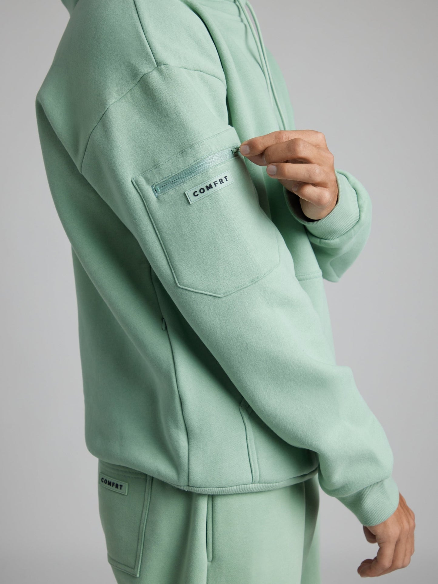 Gemütlicher Reise-Hoodie mit Flugmodus-Grafik