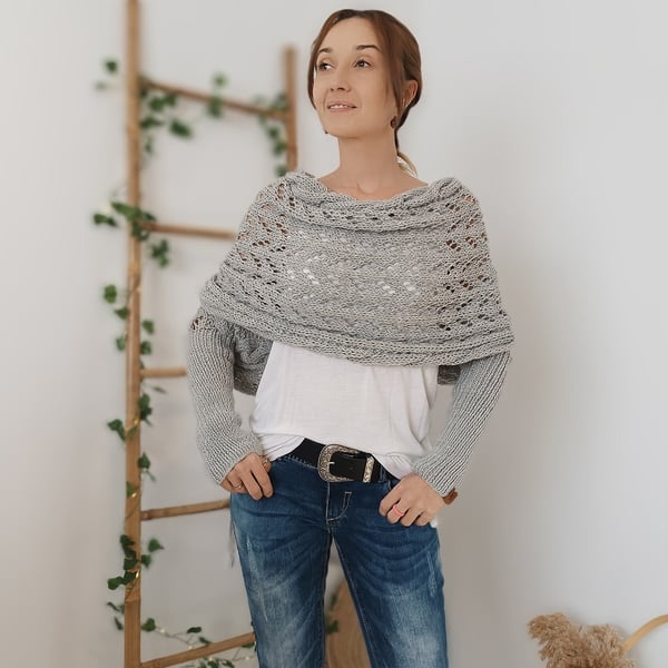 Gemütlicher mehrlagiger weicher Strickschal für Herbst und Winter