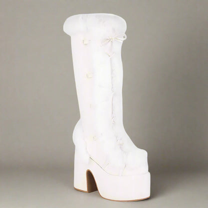 Gemütliche Chunky-Plateau-Stiefel für Winterstil