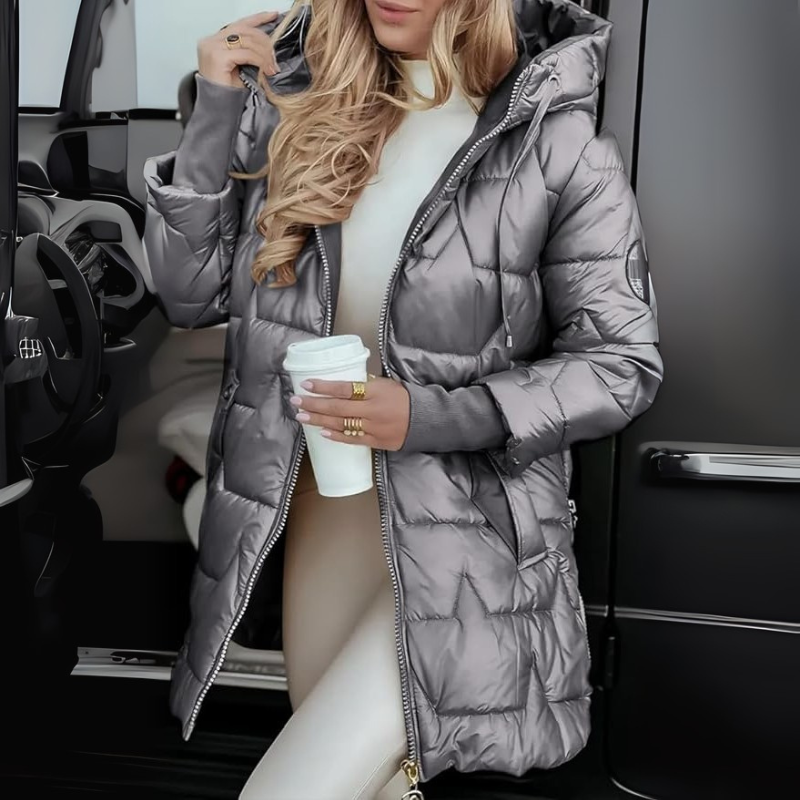 Gemütliche Steppjacke mit Kapuze für mühelosen Stil