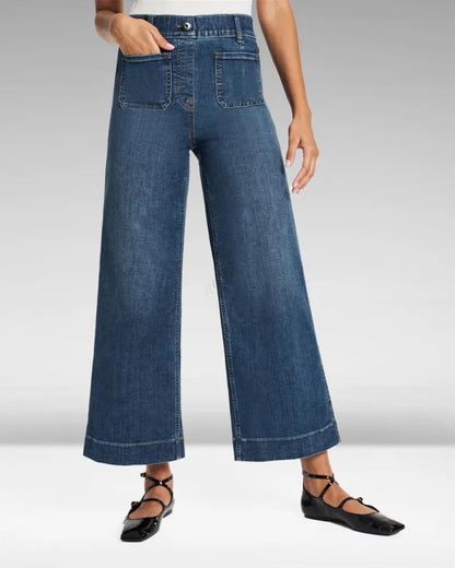 High Waist Weite Bein Jeans für Damen